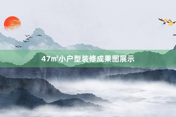 47㎡小户型装修成果图展示